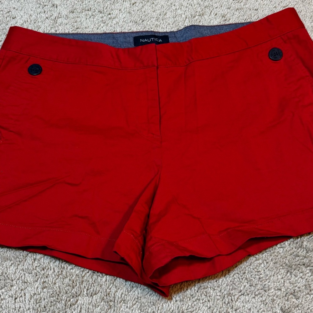 Nautica Women's Vibrant Red Bermudas